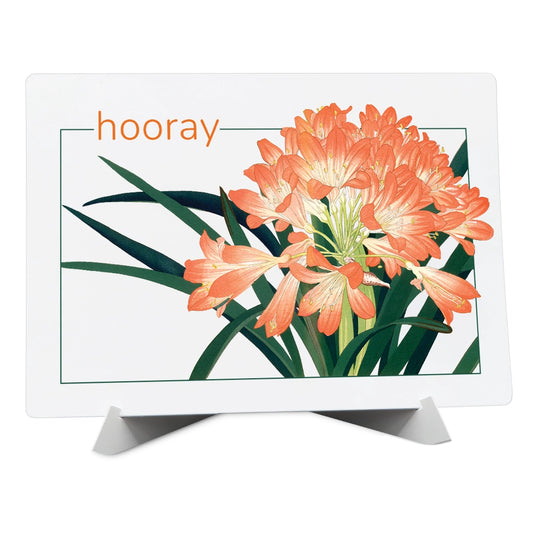 Hooray- Lily- Greeting Card with Display Easel