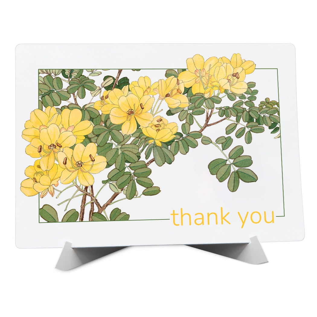 Thank You- Allamanda- Greeting Card with Display Easel