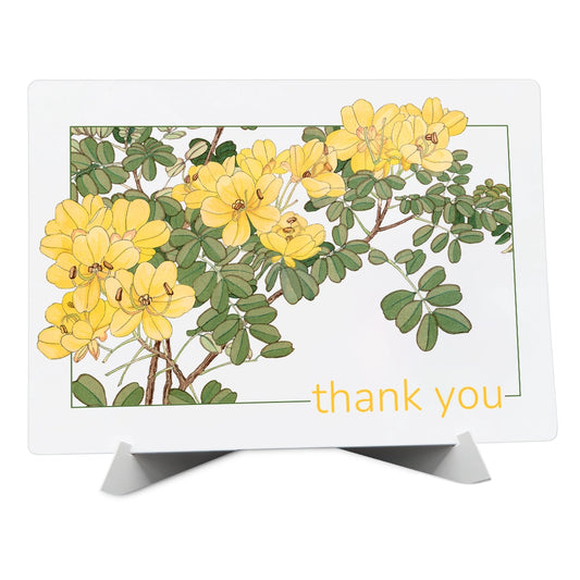 Thank You- Allamanda- Greeting Card with Display Easel